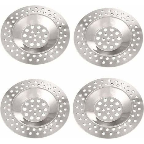 Filtre evier inox 4 Pièces Filtre Lavabo de Décharge en Acier Inoxydable Filtre Evier Ccuisine Bouchon Évier de Bonde Avabo pour Cuisine et Salle de Bain de Douche Diamètre 75mm (1/5)