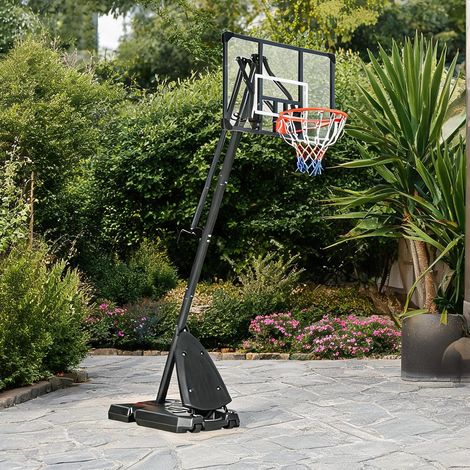 Support de basket-ball réglable 236-293 cm avec panneau et roues (1/5)