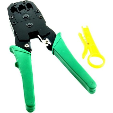 PINZA CRIMPATRICE CRIMPARE SPELLA FILI 24 PLUG RJ11 RJ45 X CAVO LAN impact tool (1/5)