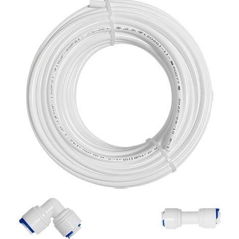 15M 1/4" Refrigerator Water Supply Pipe Water Pipe Reverse Osmosis System Aquarium Water Pipe (Quick Coupling I+L) (1/5)