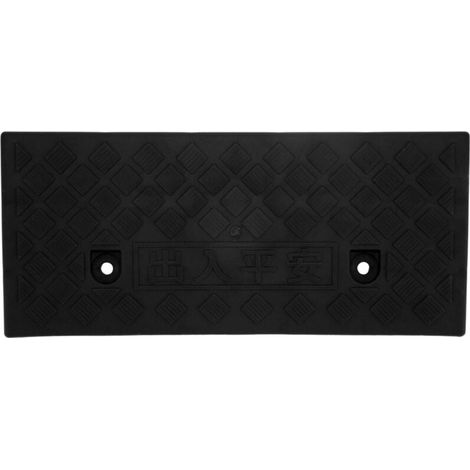 Rampe de seuil portative de rampe de bordure en plastique d'épaisseur de 5 cm pour les fournitures de quai de chargement d'allée de véhicule de voiture noir (1/4)