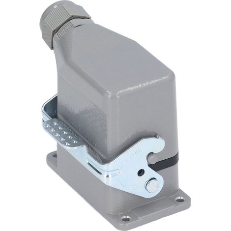 Rechteckiger, wasserdichter Industriestecker (16 A, 500 V) aus robuster Aluminiumlegierung, Modell HDCHE0061, Kabelverschraubung PG13.5. (1/5)