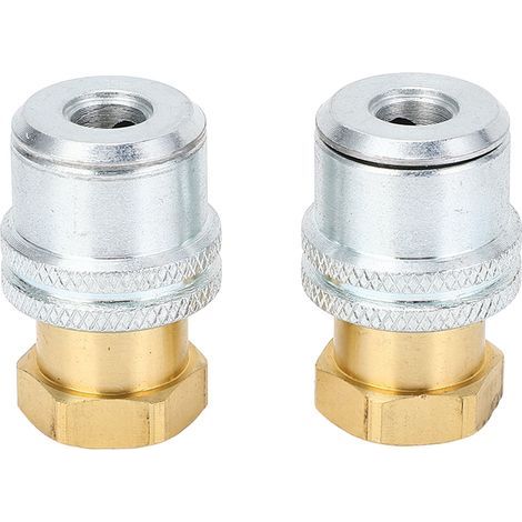 Mandril neumático con bloqueo, 2 piezas, 1/4FNPT, 150 psi, tipo neumático de flujo cerrado, aleación de latón para compresor. (1/5)