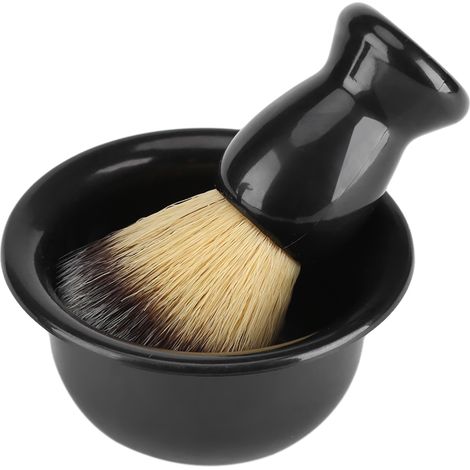 Ensemble 3 Pièces Brosse à Barbe Professionnelle, Support et Bol Rasage Homme (1/5)