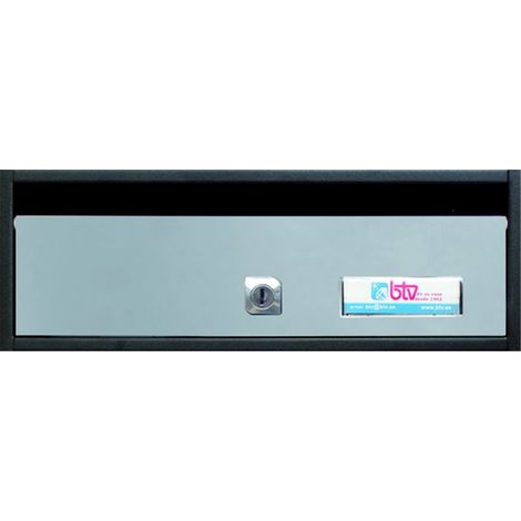Aneto Silver Community horizontaler Briefkasten 345x120x250 Tiefe 150