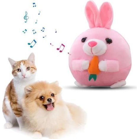 Jouet pour chien - Balle en peluche - Jouet interactif pour chien - Rose - Peluche (1/4)