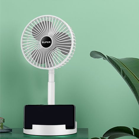 Ventilateur Desktop - 3 Vitesses - Branchement Secteur - Rotation 90° - Silencieux - Pour Bureau Maison - 1 Pièce (1/5)
