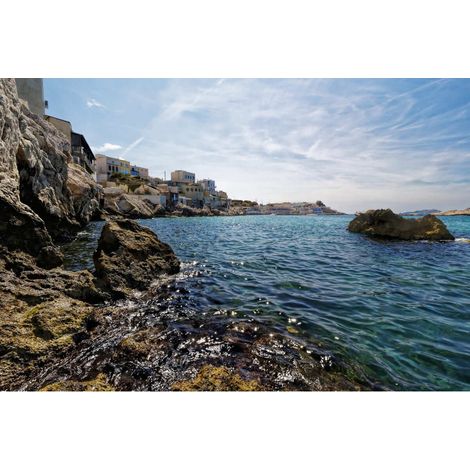 Tableau sur toile vallon des Auffes 30x45 cm - Impression sur Toile Murale Décorative - Image imprimée en HD sur Toile - Toile sur Châssis en Bois FSC - Fabriqué en France (1/4)