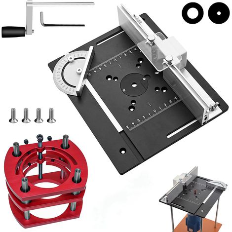 Frästisch für Oberfräse Einlegeplatte Set, OberfräSentisch und Tischfräsmaschine, Router Table, TischfräSe zum Nuten Zapfenschneiden BesäUmen und Anfasen (1/5)