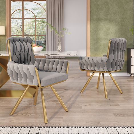 Muebles LED con 2 cajones blancos conjunto de 2 OKMYHOME (1/5)