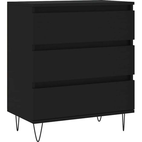 Maison La Vie - Buffet Salon Moderne - Meuble de rangement - Noir 60x35x70 cm Bois d'ingénierie bu4917 (1/5)