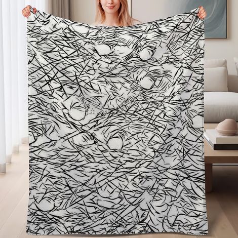 Couverture polaire ultra-douce pour extérieur 60x80 pouces, idéale pour lit, canapé, voyage, camping (1/4)