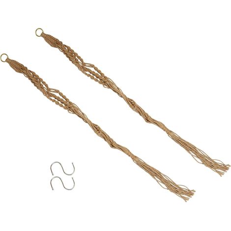 Suspension pour plantes Balacoo, conception flexible, en corde de jute tressée (1/5)