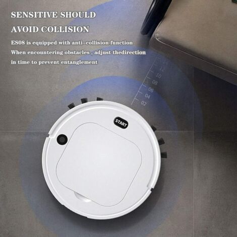 NALOOKAMIC Aspirateur Robot avec 3In1 Humidificateur Mobile Robot De Balayage Batterie Intégrée De 1200Mah, 2.7In Mince Nettoyage À Faible Bruit De 60Db Convient Au Nettoyage des Tapis De Sol (1/4)