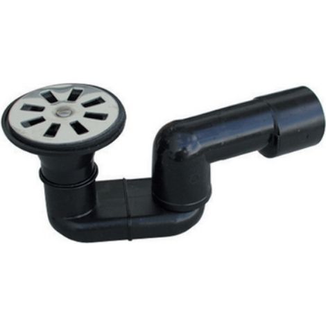 SIFONE DOCCIA PEHD NERO SALDABILE CON USCITA DIAM.40 VALSIR Ingr. 80 VALSIR PZ 5