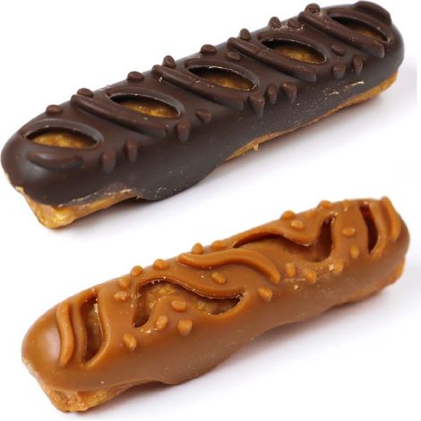 Set 20 pezzi Bakery Eclair con Anatra snack per cani 12 cm 35 g