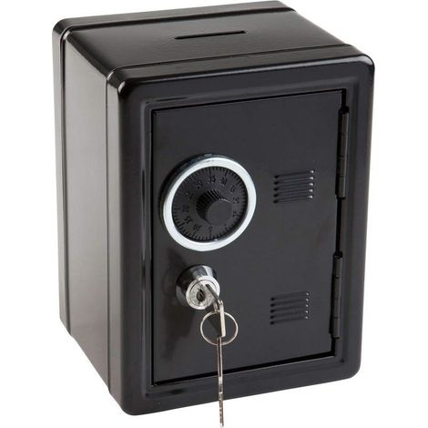 Coffre-fort de rangement 161 x 105 x 12 cm couleur noire, 1 pièce pour fixation murale ou au sol (1/5)
