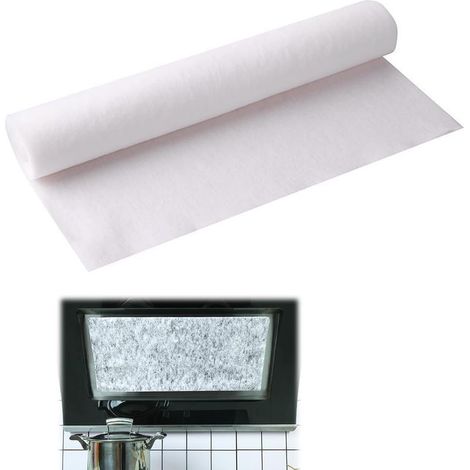 500cmx46cm Filtres à Graisse en Papier, Filtre Hotte Cuisine, Filtre Hotte Aspirante, Filtre Universel pour Hotte de Cuisine, Filtres Universels AntiGraisse pour Absorber l'huile, Découpable (1/5)