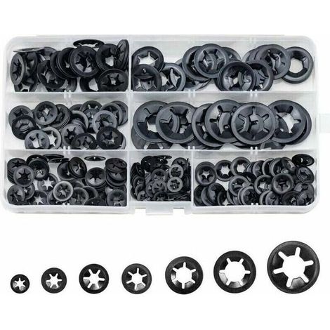Packung mit 340 Schnellverschlussscheiben in transparenter Box zur Herstellung von Stoßdämpfern für industrielle Maschinen (1/4)