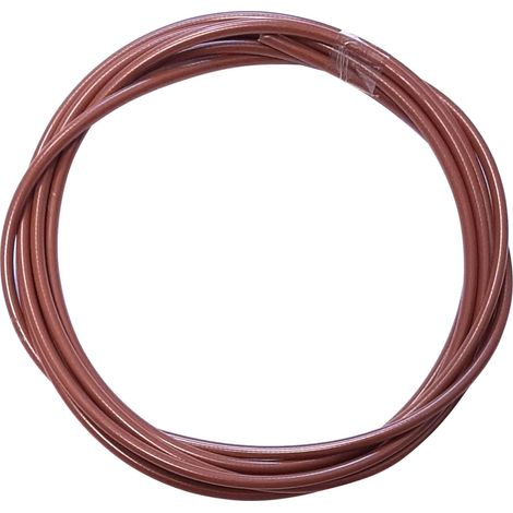 Gaine de câble acier universelle marron diamètre 5mm longueur 3m avec insert plastique protection frein gaz