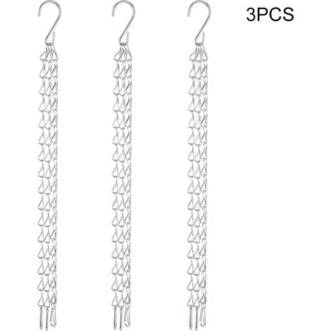 Lot de 3 crochets de chaîne suspendue en fer pour panier de fleurs de jardin (1/5)