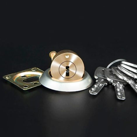 Cylindre de pour porte en pour bois 69mm avec 5 Clés Incluses(C) (1/5)