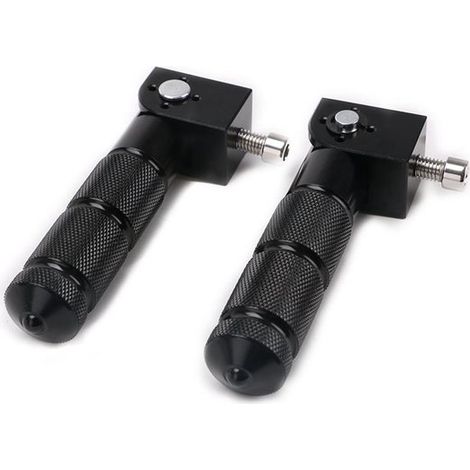 Pedane poggiapiedi 1 paio/2 pezzi Pedane poggiapiedi universali per bicicletta 8 mm 90° pieghevoli in alluminio per ruota posteriore Accessori per bicicletta Nero (1/5)