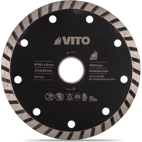 Disque diamant 115 x 1,2mm Pierre,Marbre Granit Meuleuses Alesage 22.5mm VITO