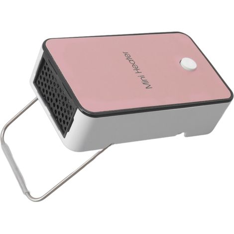 Radiateur de Bureau Mini Rose, Chauffage Rapide 130W, Pivotant et Anti-Dérapant pour Maison/Bureau/Dortoir, Portable avec Prise UE 220V (1/5)