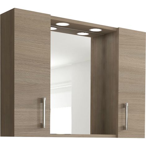1PZ SPECCHIO DA BAGNO 960 CON 2 ANTE ROVERE FUMO (1/2)