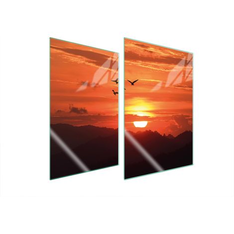 Plaque de protection en verre pour la cuisine 2x35x52 soleil (1/5)