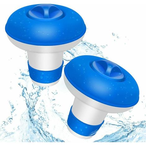 2 Pcs Floating Dispenser,Floating Pool Dispenser,Automatic Swimming Pool Chlorine Dispenser,Swimming Pool Chemical Dispenser,Floating Swimming Pool Chlorine Diffuser (1/5)