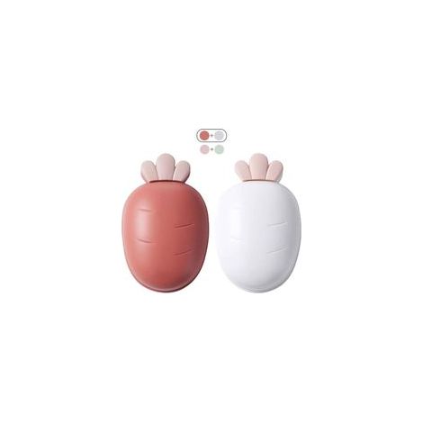 Lot de 2 boîtes à savon en plastique avec couvercle, portables, pour salle de bain, voyage, camping, rouge et blanc – (1/5)