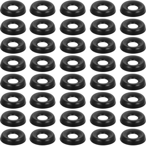 200pcs 14 Rondelle À Frapper 304 Acier Inoxydable Plat Noir (1/5)