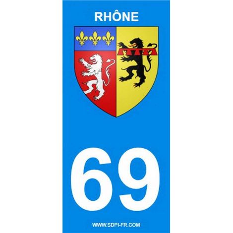 ADHESIFS REGION DEPARTEMENT 69 RHONE X2