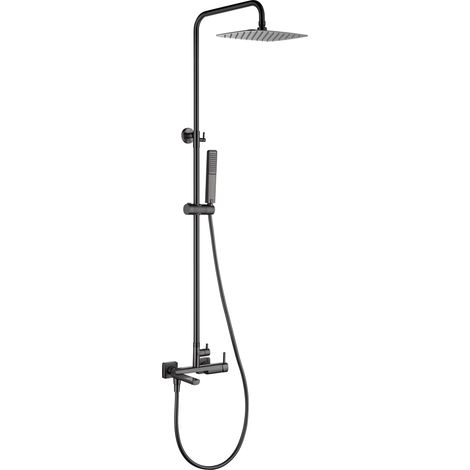 Ensemble baignoire mitigeur Toscana finition gun metal brossé [ IMEX® ]