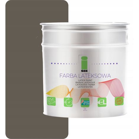 Peinture latex pour murs intérieurs, gris quartz, 2 L, fabricant (1/5)