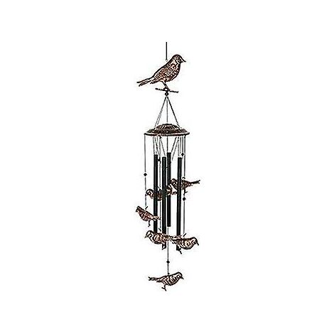 carillons Oliens En Forme De Pigeon, Carillons Pour Oiseaux - 4 Tubes Creux En Mtal - 6 Gadgets De Carillon Olien Avec Crochets En S Pour Intrieur (1/5)