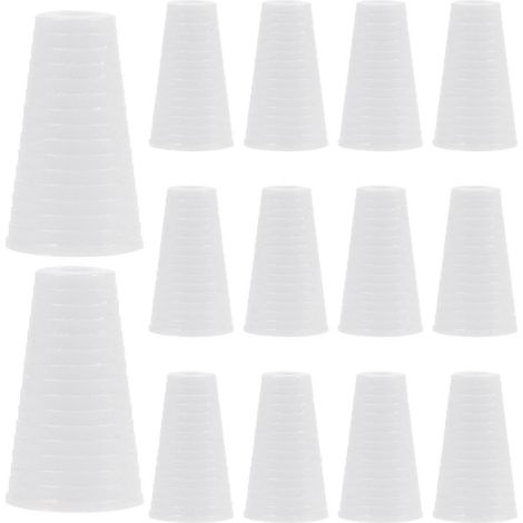 Lot de 15 embouts de cordon de store en plastique blanc, pompons de rechange pour stores et rideaux (1/2)