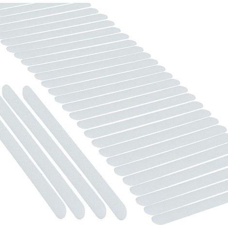 30 Pièces Autocollants Antidérapants, Autocollants de Douche Bandes de Sécurité de Bain Transparent Auto-adhésif Antidérapant Autocollants pour Baignoires Douches Marches d’escalier (1/5)