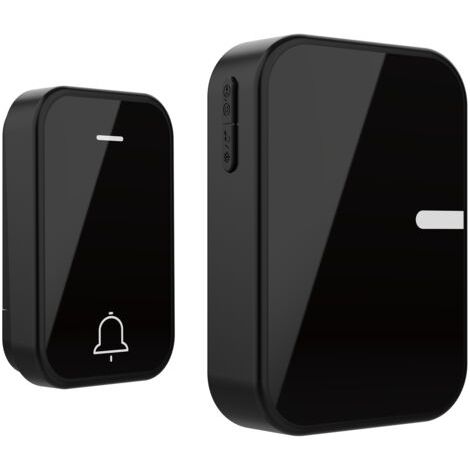 BUNTHAUS PA Génération auto-étendue à longue distance Volume Dingdong étanche à la maison sans fil sans fil Couleur de porte sans fil à 150 m de la porte populaire de la maison (noir) (1/4)