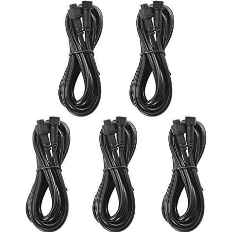 5 Pack 3M 4Pin Cable Rallonge, Etanche IP67 Rallonge pour Câbles pour Spot LED Exterieur Encastrable (1/4)