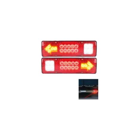 Convient pour 2 feux arrière à LED, 19 ampoules LED, 12V, convient aux camions, camping-cars, fourgonnettes et remorques marines. (1/2)