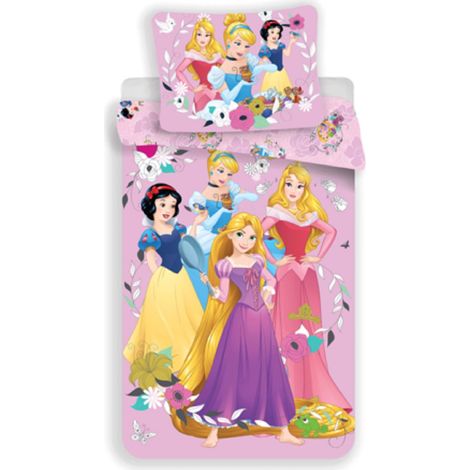 Disney Prinzessinnen Design Kuschelige Bettwäsche Baumwolle, 140x200 cm & 70x90 cm