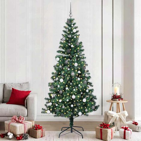 Künstlicher vorbeleuchteter Weihnachtsbaum Grün 240 cm (1/5)