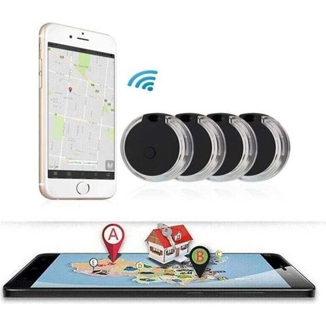 Traceur GPS Chien,Anti Perdu Collier GPS Chats Localisateur avec Alarme pour Animaux domestiques Chien(Black,4 Pièce)