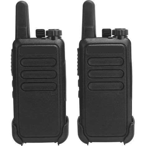 Talkie-walkie portable rechargeable par USB avec clip arrière, prise 100-240 V (UE) (1/5)