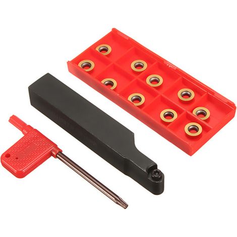 SRAPR1616H10 porte-outil de tour CNC + lames 10 RPMT10T3MO (1/5)