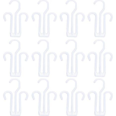 Set mit 20 Schuh- und Hausschuhhaken, Wäscheständern und Aufbewahrungshaken für Zuhause und Geschäft. – 16 x 9,5 x 2 cm – Weiß (1/4)