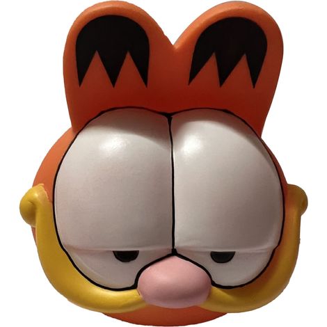 Tirelire mignonne en forme de cochon, banque à pièces en plastique souple, réservoir de monnaie pour enfants garçons filles, tête Garfield (1/5)
